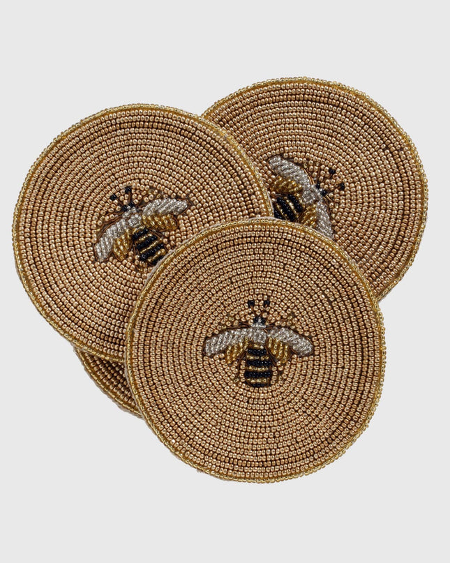 Joanna Buchanan Beaded Round Bee Coaster