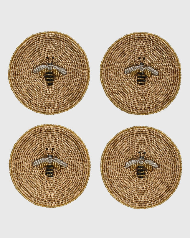 Joanna Buchanan Beaded Round Bee Coaster