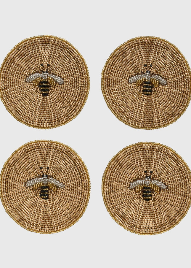 Joanna Buchanan Beaded Round Bee Coaster
