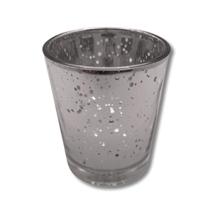 Silver Glass Votive Candle Holder Tealight