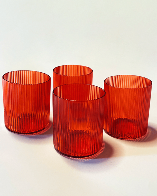Red Water Glasses