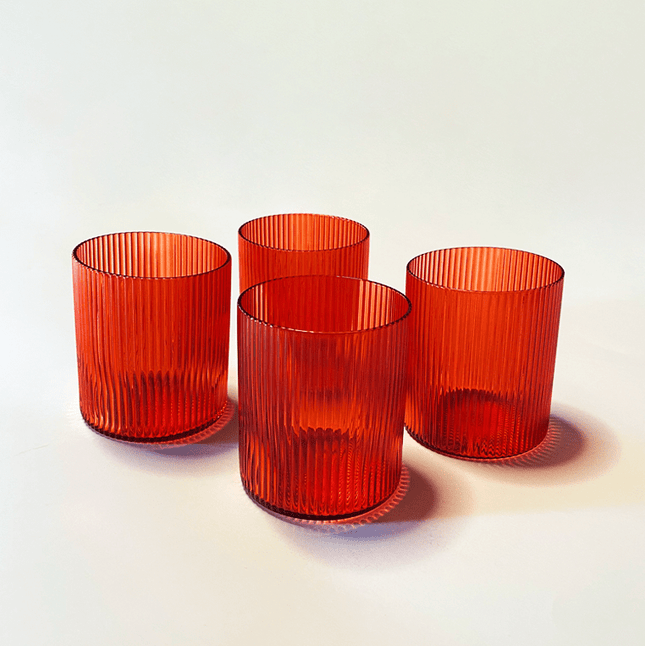 Red Water Glasses
