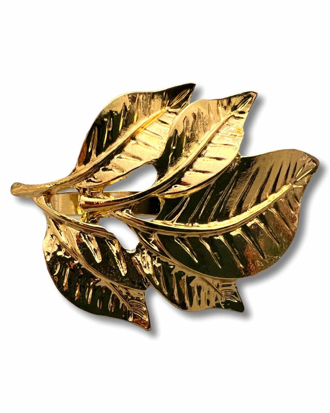 Gold Leaf Metal Napkin Ring
