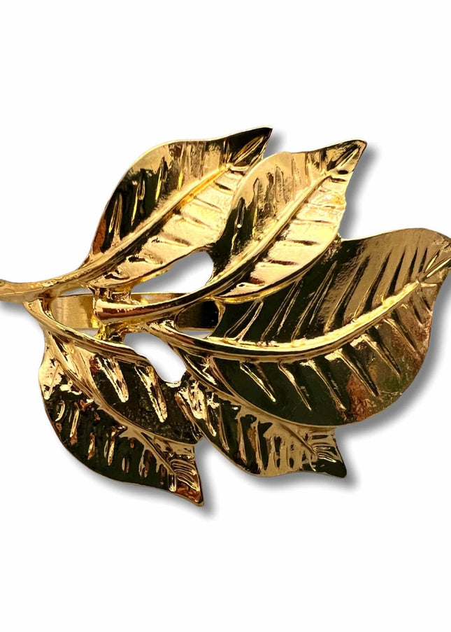 Gold Leaf Metal Napkin Ring