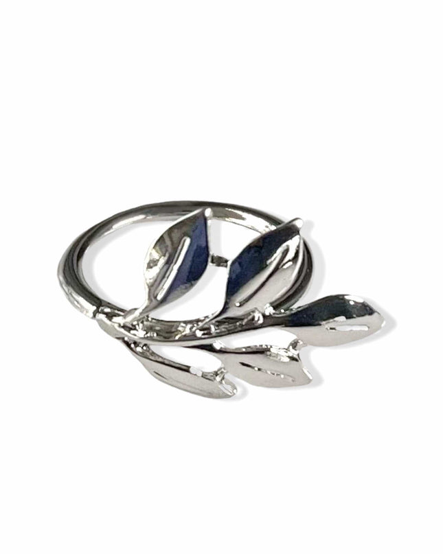 Silver Leaf Metal Napkin Ring