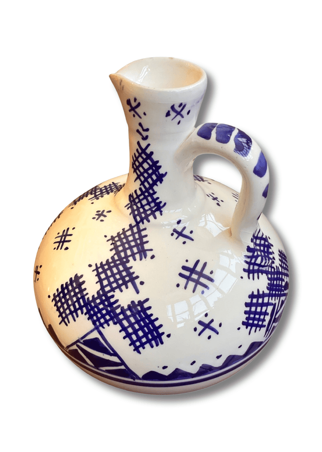 Casa Duniya Hand-Painted Ceramic Water Jug Tiri Water Jug