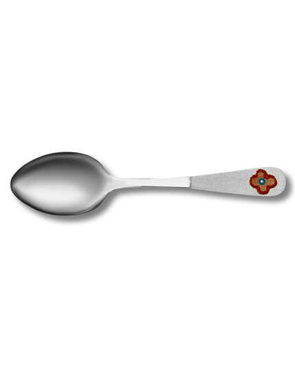 Handpainted Evil Eye Teaspoons Metallic  Copper  Set of 6