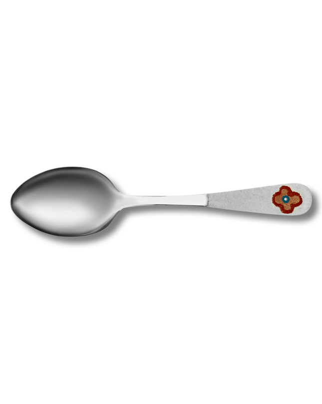 Handpainted Evil Eye Teaspoons Metallic  Copper  Set of 6