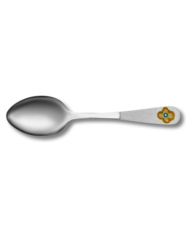 Handpainted Evil Eye Teaspoons Metallic  Gold  Set of 6