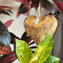 Load image into Gallery viewer, Gold Wood Carved Christmas Tree Ornament
