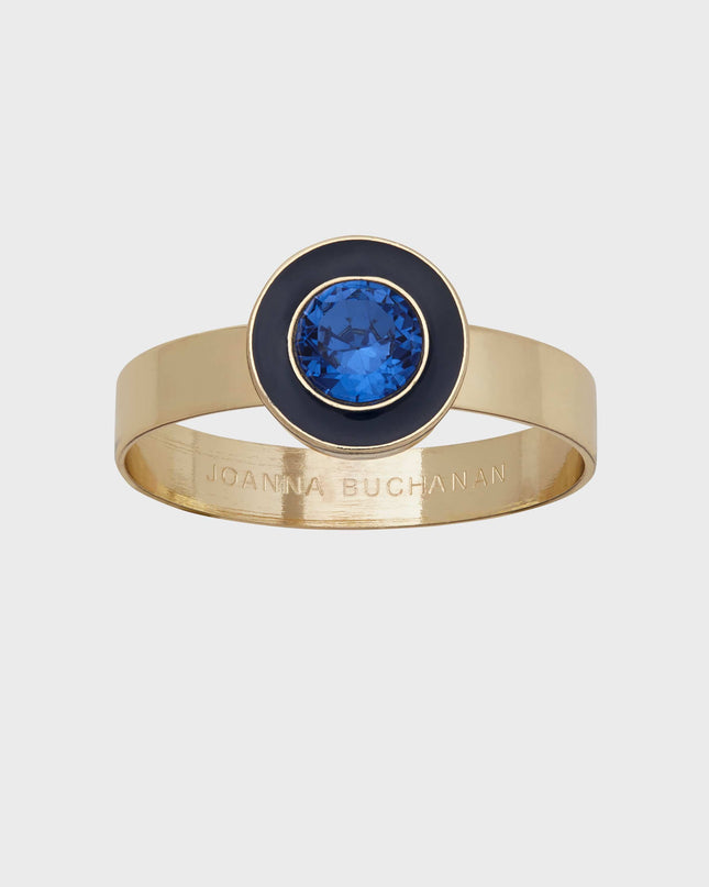 Joanna Buchanan Blue Gem Enamel Skinny Gold Napkin Ring