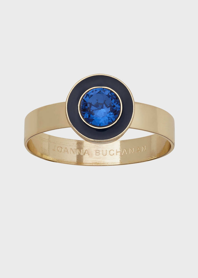 Joanna Buchanan Blue Gem Enamel Skinny Gold Napkin Ring