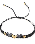 Black with Small Hearts