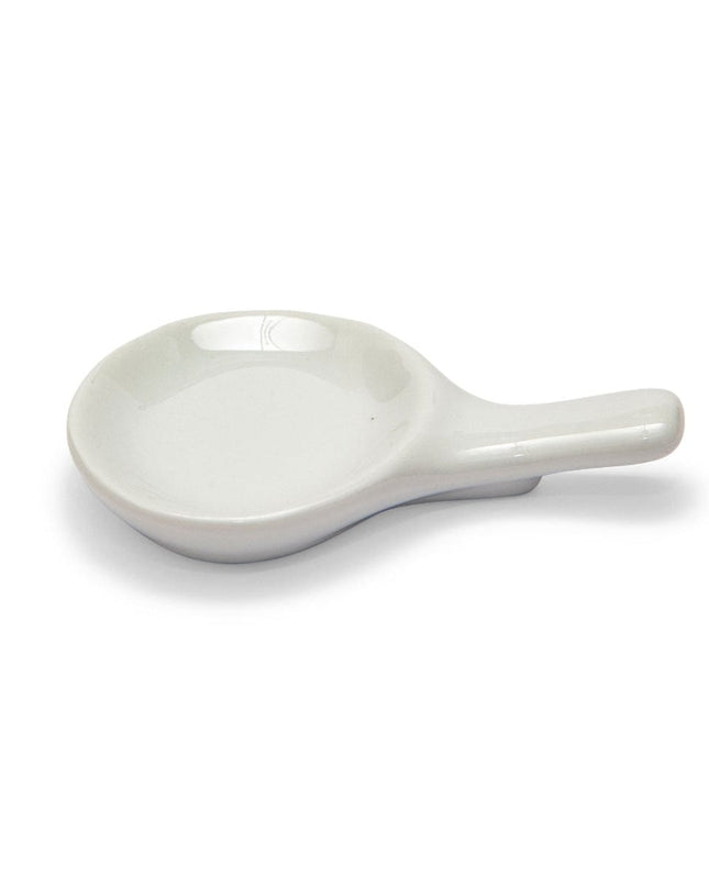 Zambak White Porcelain Appetizer Spoon Chopstick Rest Handcrafted Bali Indonesia